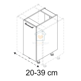Szafka kuchenna na wymiar jednodrzwiowa KAMMONO P2