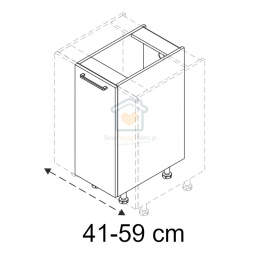 Szafka kuchenna na wymiar jednodrzwiowa KAMMONO P4
