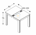 Stół kchenny rozkładany 80x100-150