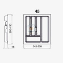 Wkład na sztućce do szuflady 45 cm
