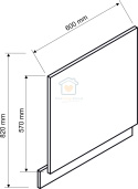 Biały front do zabudowy zmywarki 60 cm VITA