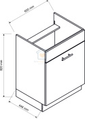 Szafka kuchenna pod płytę indukcyjną 60 cm ELENA