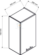 Szafka kuchenna wisząca jednodrzwiowa 40 cm CLARA