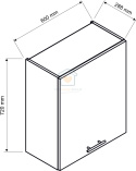 Szafka kuchenna wisząca jednodrzwiowa 60 cm CLARA