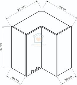 Szafka kuchenna górna narożna 60x60 cm SONJA