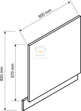 Front do zabudowy zmywarki z widocznym panelem 60 cm BRIT