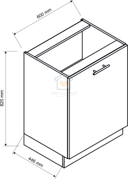 Szafka kuchenna dolna jednodrzwiowa 60 cm BRIT