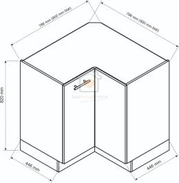 Szafka kuchenna dolna narożna 90x90cm BRIT