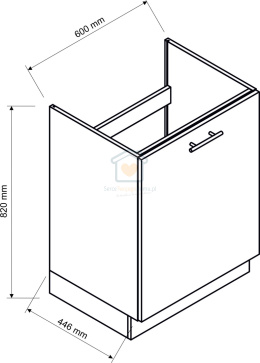 Szafka kuchenna dolna pod zlewozmywak 60 cm BRIT