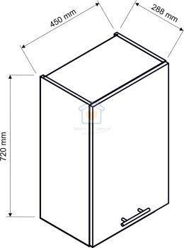 Szafka kuchenna górna 1-drzwiowa 45 cm BRIT