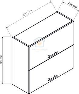 Szafka kuchenna górna dwudrzwiowa 80 cm BRIT