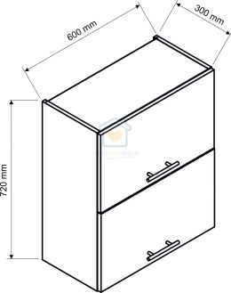 Biała wisząca szafka kuchenna 2-drzwiowa 60 cm ADELE