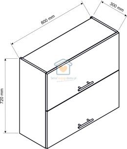 Beżowa wisząca szafka kuchenna 2-drzwiowa 80 cm ADELE