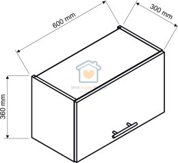 Biała okapowa szafka kuchenna 60 cm KATE