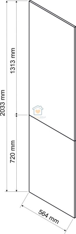 Panel boczny bok ozdoby do słupka 213,3cm KATE