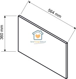 Panel boczny bok ozdobny do nadstawki gł. 58 cm LIVIA