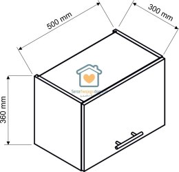 Granatowa okapowa szafka kuchenna 50 cm LIVIA