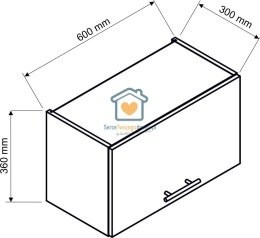 Granatowa okapowa szafka kuchenna 60 cm LIVIA