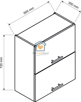 Biała wisząca szafka kuchenna 2-drzwiowa 60 cm LIVIA