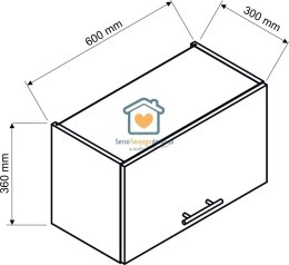 Zielona okapowa szafka kuchenna 60 cm EMILY