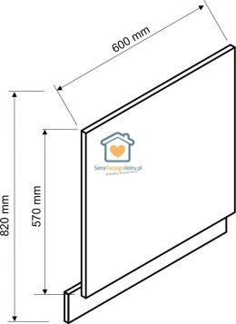 Biały front do zabudowy zmywarki 60 cm IRMA