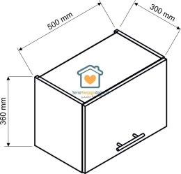 Zielona okapowa szafka kuchenna 50 cm IRMA