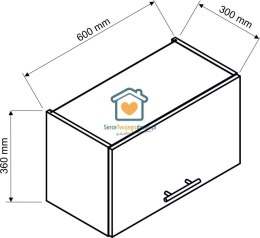 Zielona okapowa szafka kuchenna 60 cm IRMA