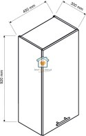 Biała wisząca szafka kuchenna 1-drzwiowa 45 cm DENIS
