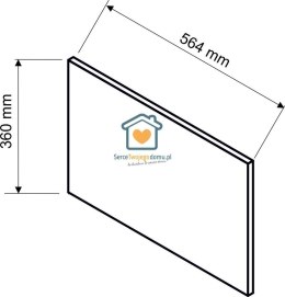 Panel boczny bok ozdobny do nadstawki gł. 58 cm DENIS