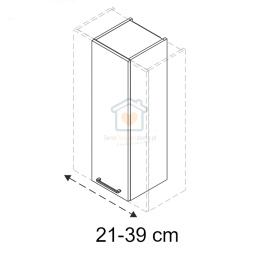 Szafka kuchenna na wymiar jednodrzwiowa wisząca KAMMONO P2
