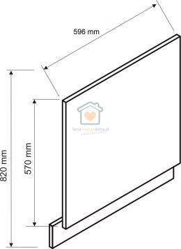 Czarny front do zabudowy zmywarki z widocznym panelem 60 cm ISABEL LOFT