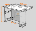 Gotowa wyspa kuchenna z szafkai 120 cm