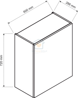 Szafka kuchenna dwudrzwiowa górna wisząca popiel 60 cm ISABEL LOFT